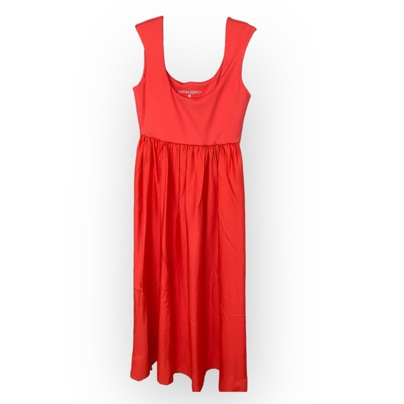 C Cynthia Rowley Isla Scoop‎ Neck Silk Dress - Picture 3 of 12